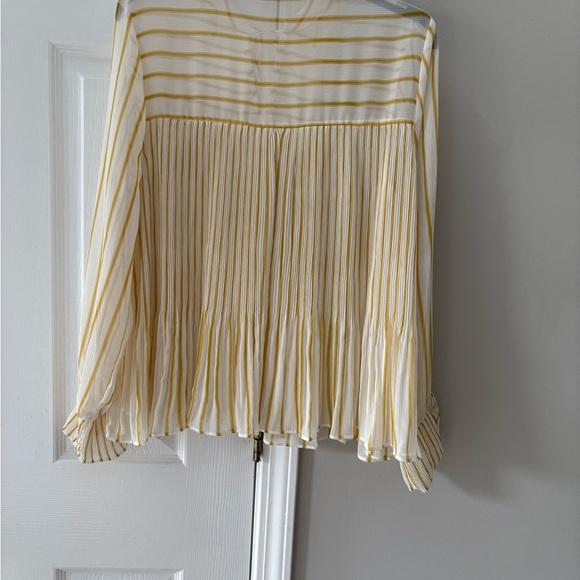 LC Lauren Conrad Yellow and White Striped Blouse - Picture 2 of 2
